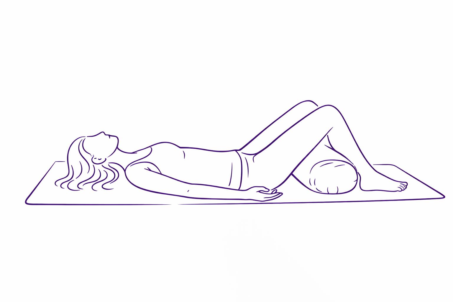Illustration bolster pour yoga doux