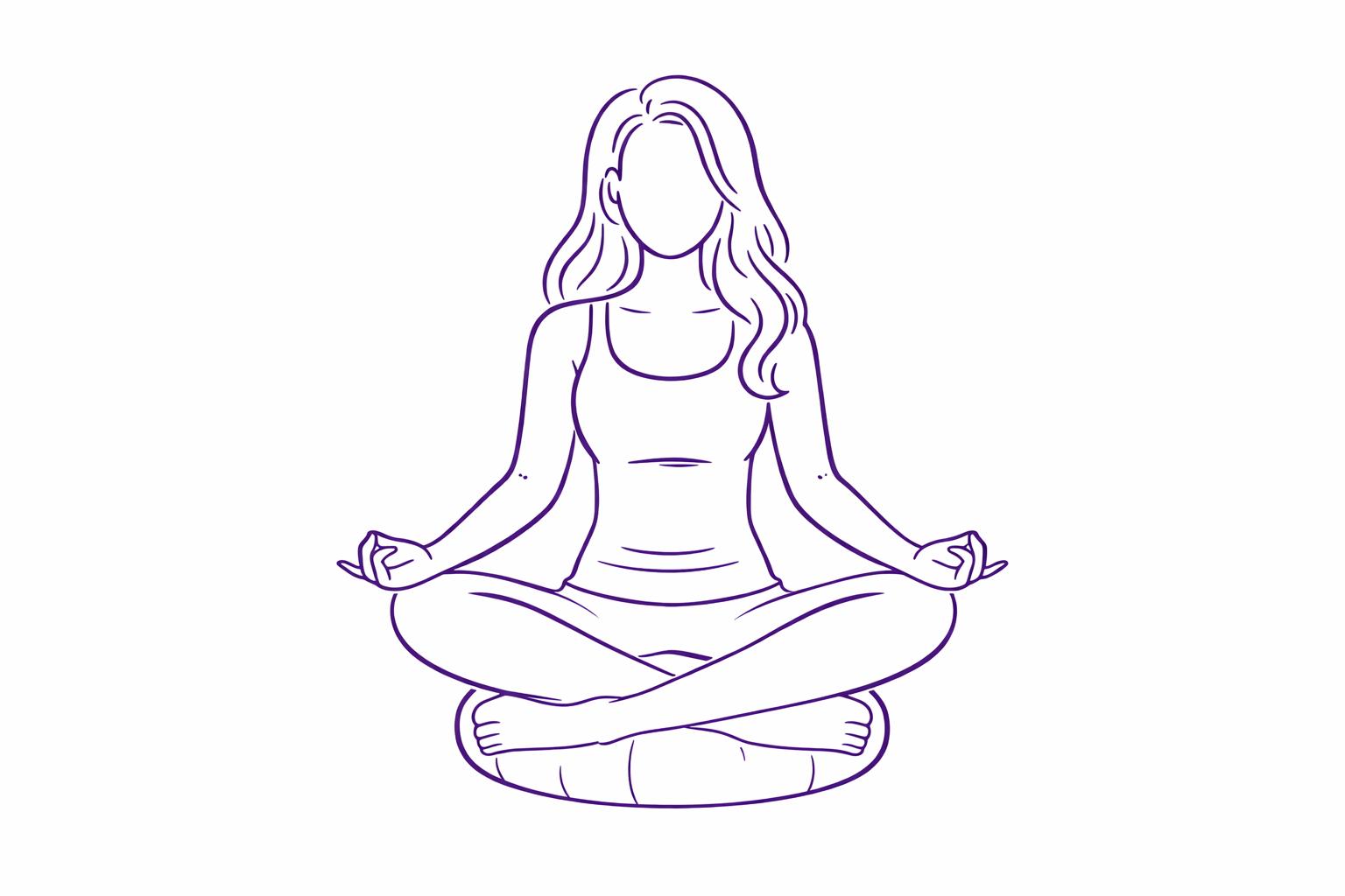 Illustration zafu de méditation
