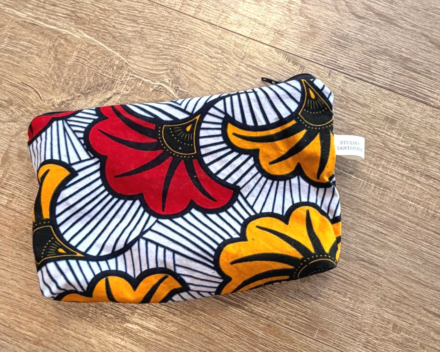 Pochette wax fleurs de mariage